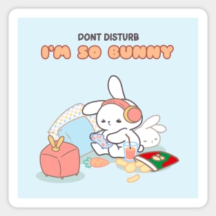 Ready for Bunny Gaming Fun: 'Don't Disturb, I'm So Bunny! Sticker